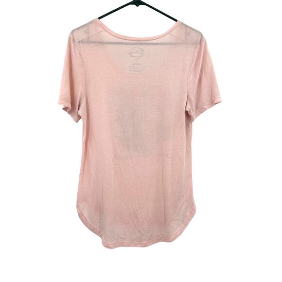 Disney Size Medium Shirt Pink Beauty and‎ the Beast Graphic Tee Round Hem - Picture 2 of 4